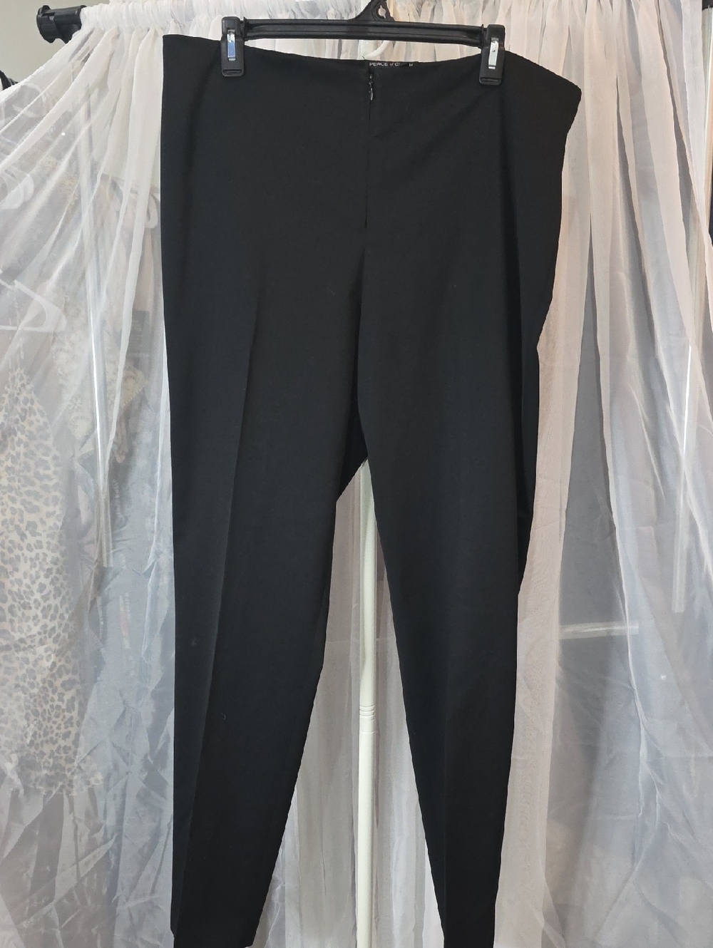 # 229 Peace of Cloth Black High-Waist Tailored Women's Trousers